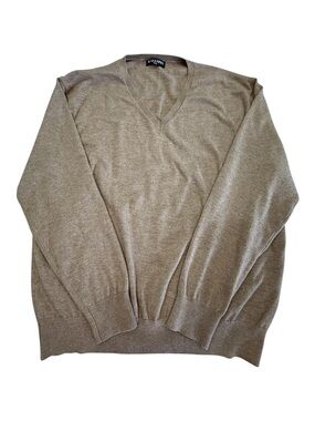 Kallspin Cashmere Blend Pullover V-Neck Sweater Size XXL
